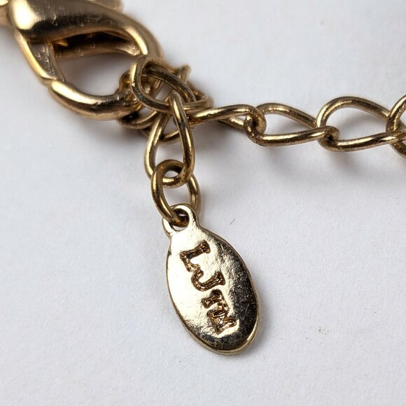 Pearl Accented Gold-tone Link Bracelet - Picture 6 of 6